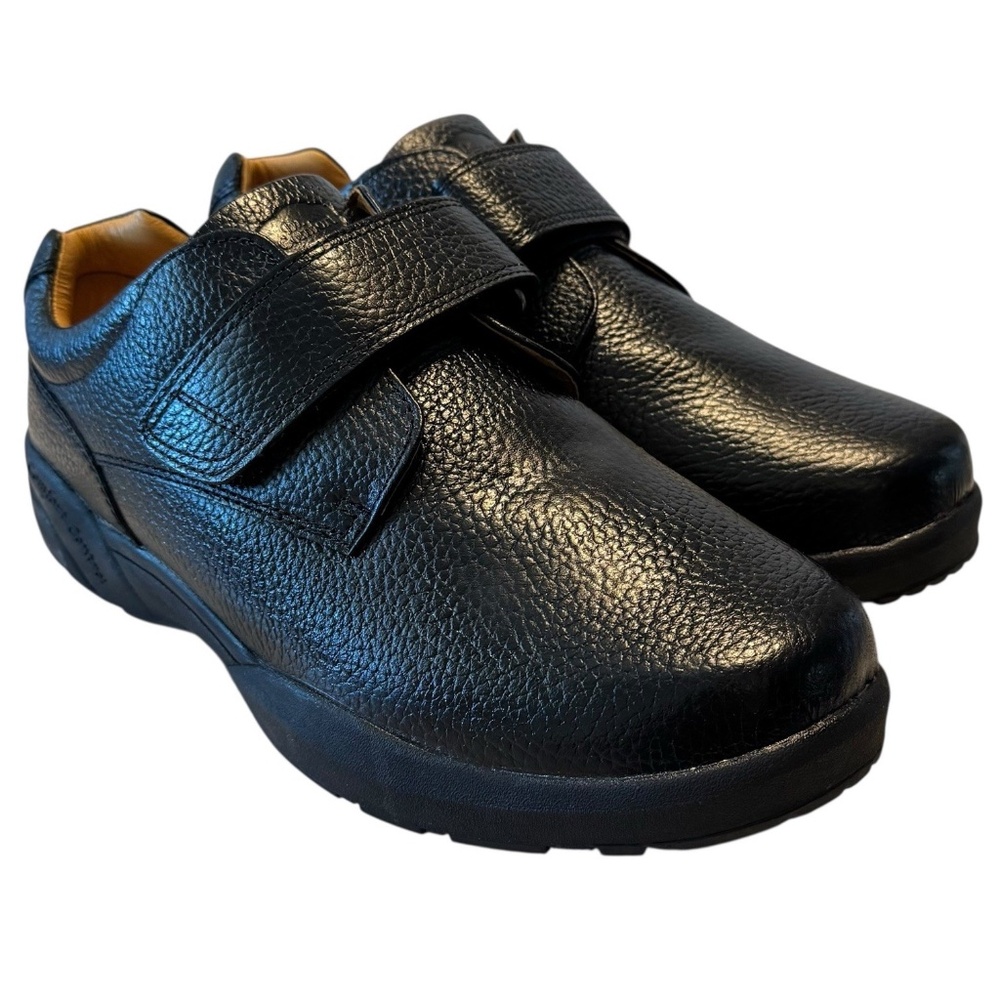 DR. COMFORT William X-Depth Therapeutic Monk Strap Shoes Black Leather Size 13 W